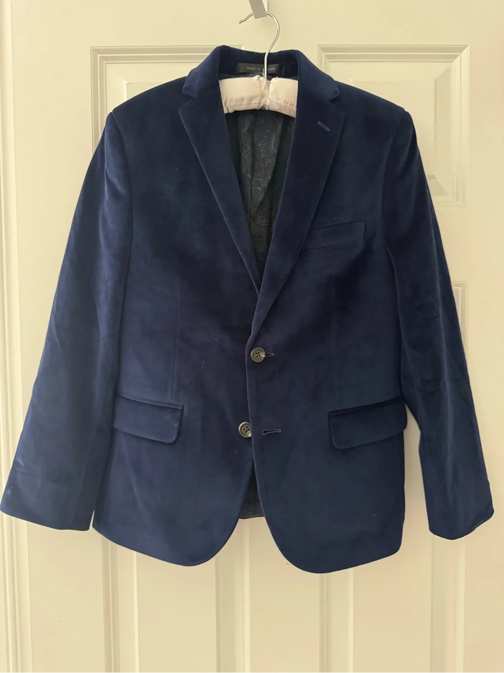 Ralph Lauren Navy Velvet Two-Button Men's Blazer